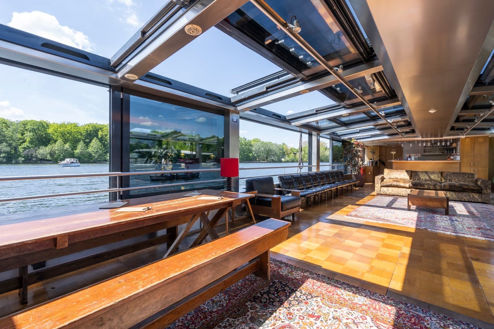 people networking during a boat trip in berlin.